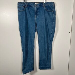 Abercrombie & Fitch 90s Straight Blue Jeans Curve Love Mid Rise Denim 34 Regular